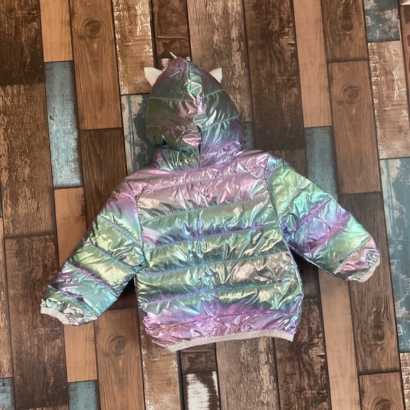 Puffy unicorn 🦄 hooded jacket with matching bag - Picture 13 of 16